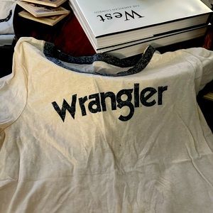 Distressed wrangler graphic tee